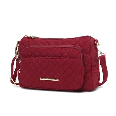 Shop Mkf Collection By Mia K Rosalie Solid Quilted Cotton Women's Shoulder Bag By Mia K In Pink