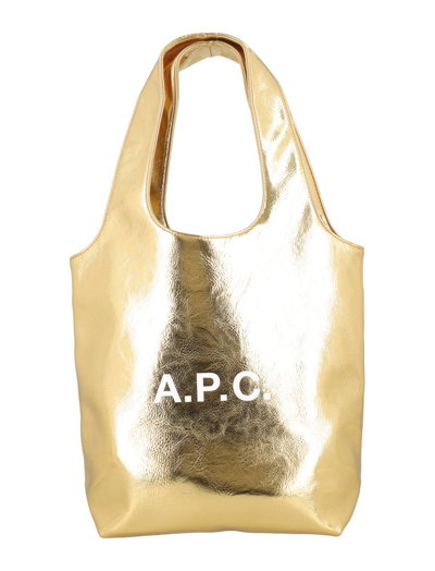 Shop Apc A.p.c. Ninon Small Top Handle Bag In Gold