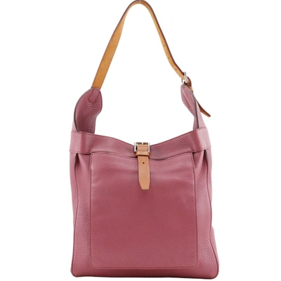 Shop Hermes Marwari Leather Shoulder Bag () In Pink