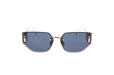 Shop Dior Eyewear 30montaigne S3u Butterfly Frame Sunglasses In Gold