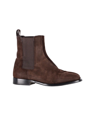 Shop The Row Grunge Boots In Brown Leather