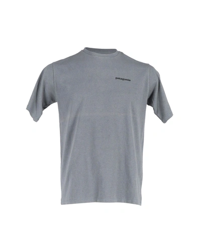 Shop Patagonia Logo Short Sleeve T-shirt In Grey Cotton