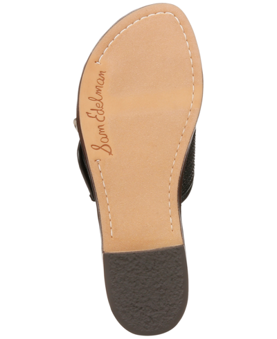 Shop Sam Edelman Women's Gracyn Buckled Crossband Slide Sandals In Black