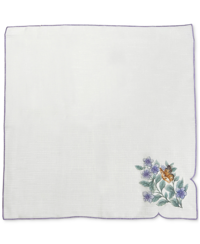 Shop Lenox Butterfly Meadow Flutter Fabric Napkins, Set Of 4 In White Multi