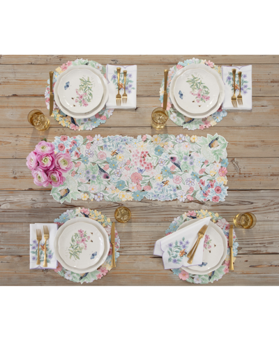 Shop Lenox Butterfly Meadow Flutter Fabric Napkins, Set Of 4 In White Multi