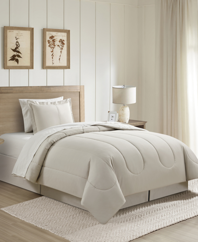 Sunham Neutral Damask 8-pc. Comforter Set In Neutral