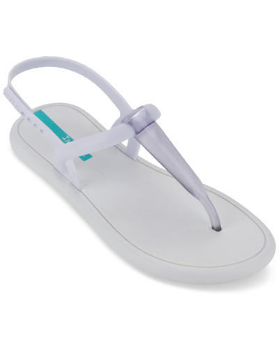 Shop Ipanema Glossy Casual Flat Thong Sandals In White
