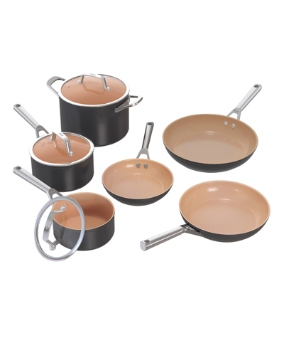 Shop Ninja Extended Life Premium Ceramic 9-piece Cookware Set In Gray