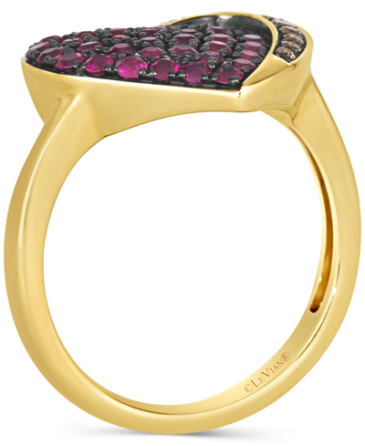 Le Vian Godiva X  Passion Ruby (3/4 Ct. T.w.) & Chocolate Diamond (1/10 Ct. T.w.) Heart Ring In 14k G In No Color