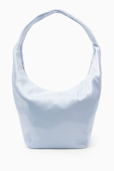 Shop Cos High-shine Shoulder Bag In Blue