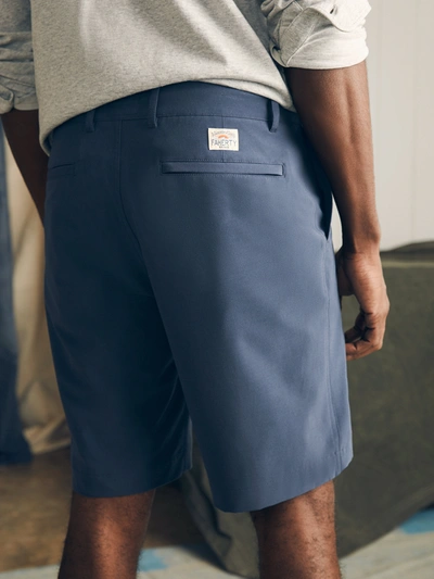 Shop Faherty All Day Shorts (9" Inseam) In Dark Blue Nights