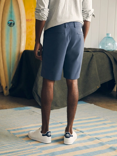 Shop Faherty All Day Shorts (9" Inseam) In Dark Blue Nights