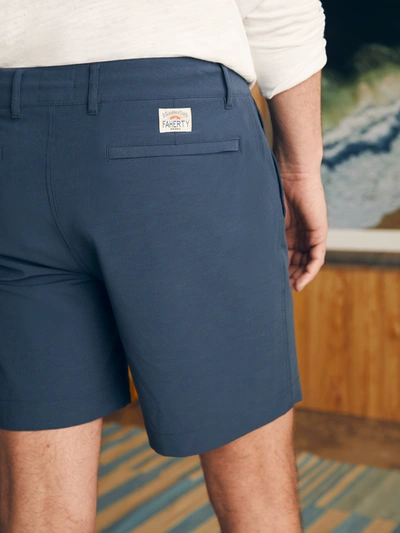 Shop Faherty All Day Shorts (7" Inseam) In Dark Blue Nights