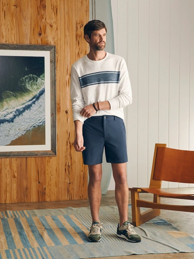 Shop Faherty All Day Shorts (7" Inseam) In Dark Blue Nights