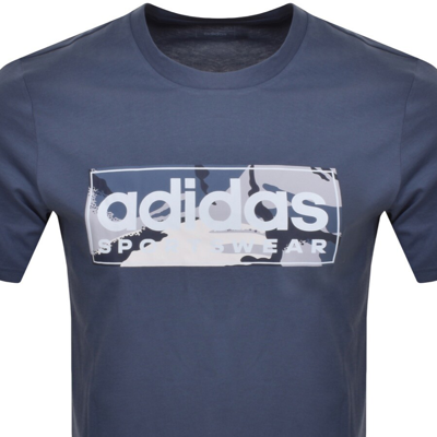 Shop Adidas Originals Adidas Sportswear Logo T Shirt Blue