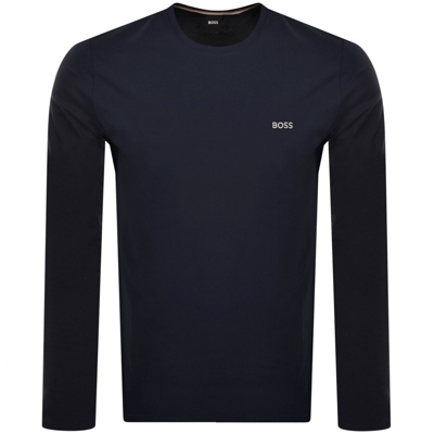 Shop Boss Business Boss Logo Long Sleeve T Shirt Navy