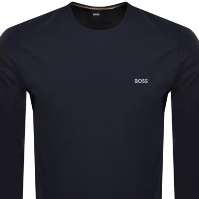 Shop Boss Business Boss Logo Long Sleeve T Shirt Navy