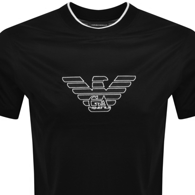 Shop Armani Collezioni Emporio Armani Logo T Shirt Black