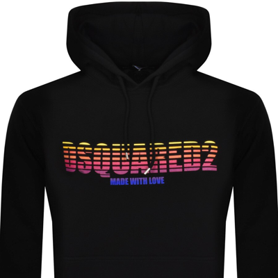 Shop Dsquared2 Logo Pullover Hoodie Black