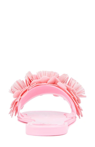Shop New York And Company Anella 3d Flower Slide Sandal In Pink