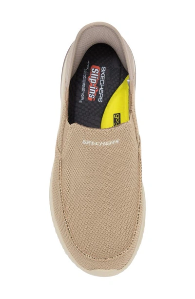 Shop Skechers Fly Knit Loafer In Taupe