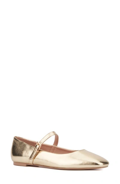 Shop New York And Company Page Mary Jane Ballet Flat In Gold