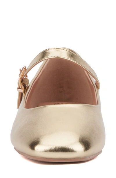 New York And Company Page Mary Jane Ballet Flat In Gold