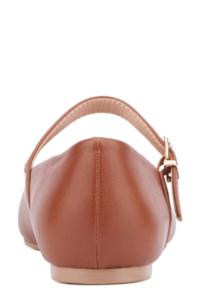 New York And Company Page Mary Jane Ballet Flat In Cognac