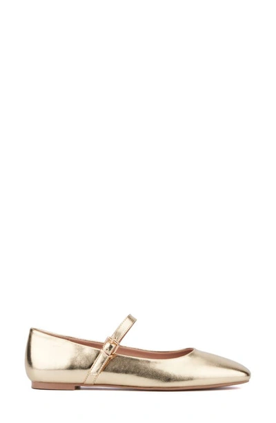 New York And Company Page Mary Jane Ballet Flat In Gold