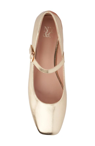 New York And Company Page Mary Jane Ballet Flat In Gold