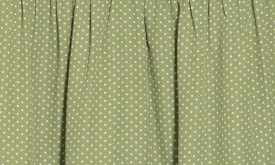Shop Melrose And Market Babydoll Shirtdress In Sage Green Mini Dot