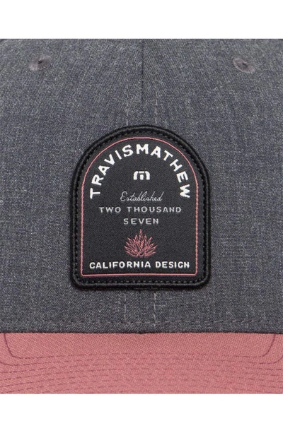 Travis Mathew Upsell Baseball Cap In Heather Grey Pinstripe