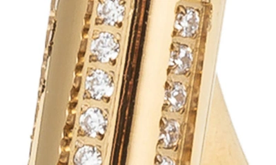 Eye Candy Los Angeles Krystal Titanium Pavé Cz Cuff Bracelet In Gold