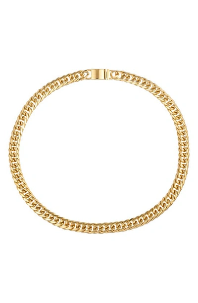 Shop Eye Candy Los Angeles Silas Titanium Curb Chain Necklace In Gold