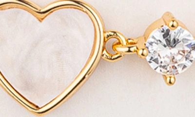 Eye Candy Los Angeles Juliette Set Of 3 Cubic Zirconia Moon, Heart & Bar Slider Bracelets In Gold