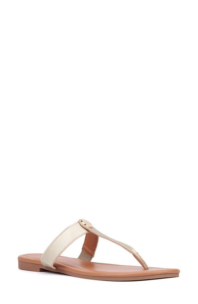 Shop New York And Company Adonia T-strap Sandal In Gold