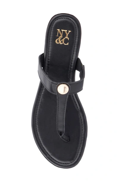 Shop New York And Company Adonia T-strap Sandal In Black