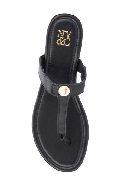 New York And Company Women's Adonia Flat Sandal In Black