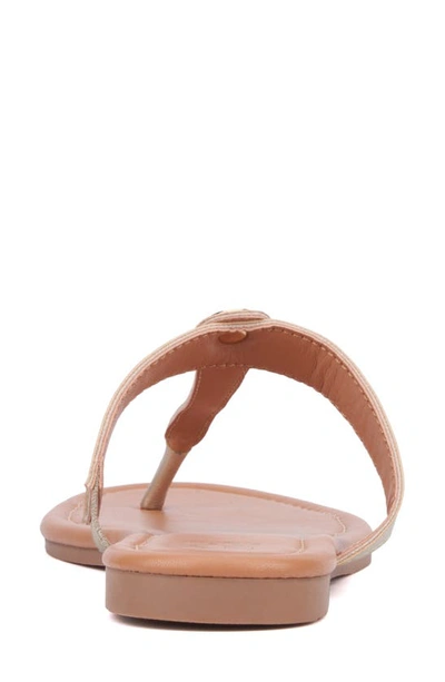 Shop New York And Company Adonia T-strap Sandal In Gold