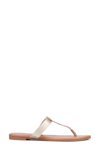 Shop New York And Company Adonia T-strap Sandal In Gold
