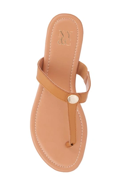 Shop New York And Company Adonia T-strap Sandal In Cognac