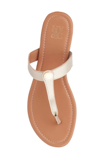 New York And Company Women's Adonia Flat Sandal In Gold