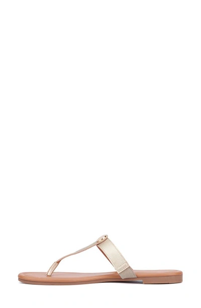 Shop New York And Company Adonia T-strap Sandal In Gold