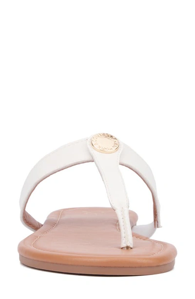 New York And Company Women's Adonia Flat Sandal In White