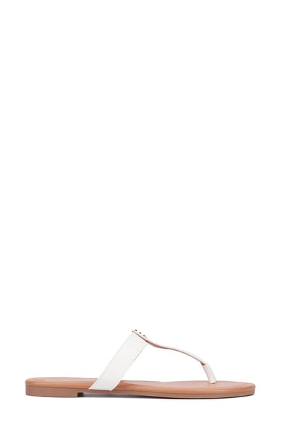 New York And Company Women's Adonia Flat Sandal In White