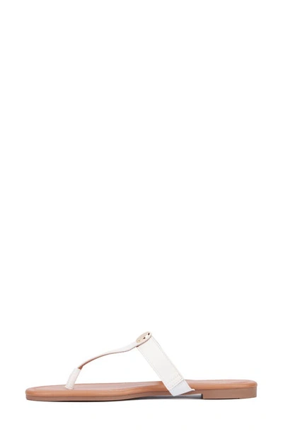 New York And Company Women's Adonia Flat Sandal In White