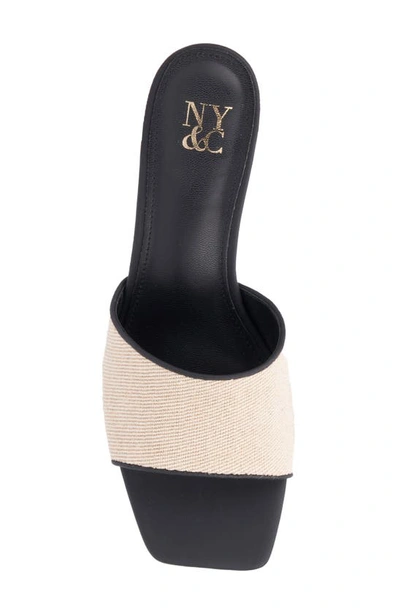 Shop New York And Company Felice Block Heel Sandal In Natural Black