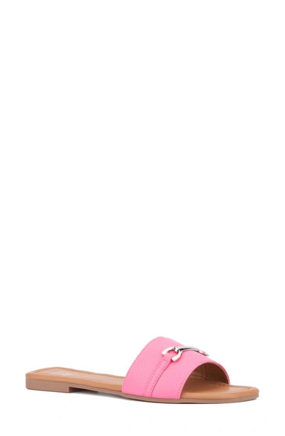 Shop New York And Company Naia Slide Sandal In Pink