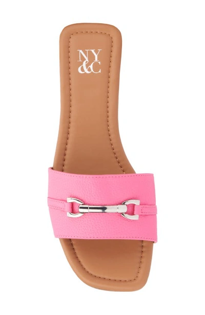 Shop New York And Company Naia Slide Sandal In Pink