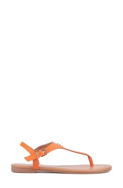 New York And Company Women's Nari Flat Sandal In Orange